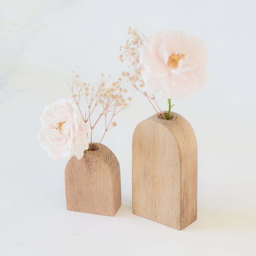 Wood Arched Bud Vases - Aimee Weaver Designs